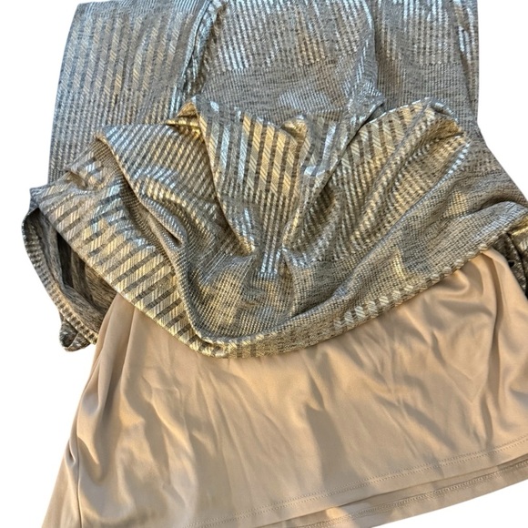 JESSICA HOWARD Gold Metallic Long Sleeve Dress Size 14 - Picture 7 of 9